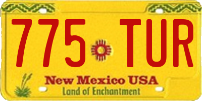 NM license plate 775TUR