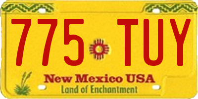 NM license plate 775TUY