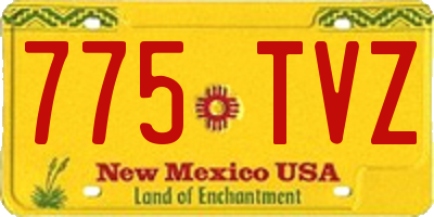 NM license plate 775TVZ