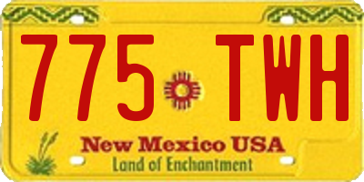 NM license plate 775TWH