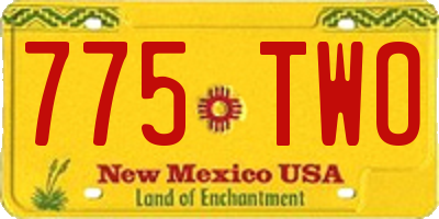 NM license plate 775TWO