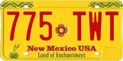 NM license plate 775TWT