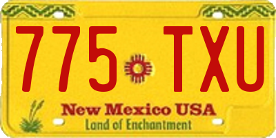 NM license plate 775TXU