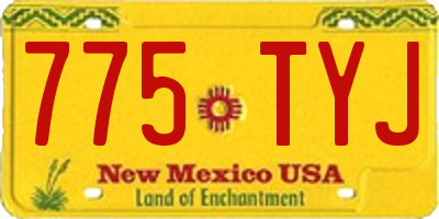 NM license plate 775TYJ