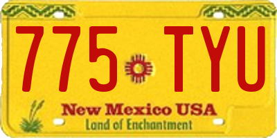 NM license plate 775TYU