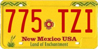 NM license plate 775TZI