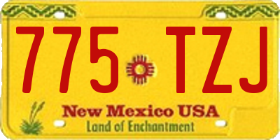 NM license plate 775TZJ