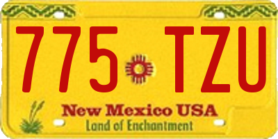 NM license plate 775TZU