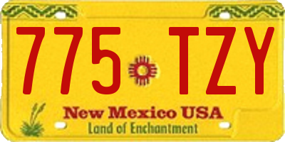 NM license plate 775TZY