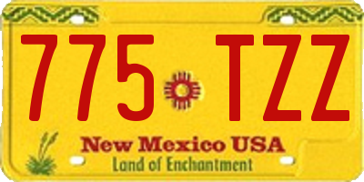 NM license plate 775TZZ