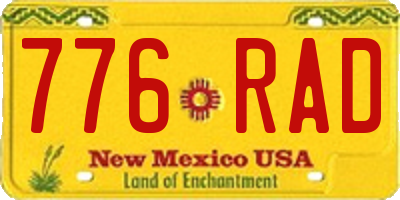 NM license plate 776RAD