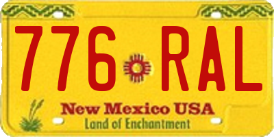 NM license plate 776RAL