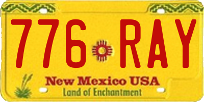 NM license plate 776RAY