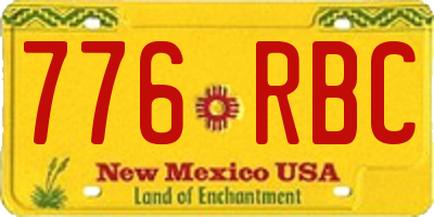 NM license plate 776RBC