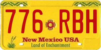 NM license plate 776RBH