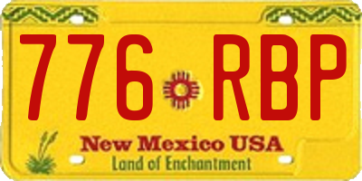 NM license plate 776RBP