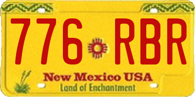 NM license plate 776RBR