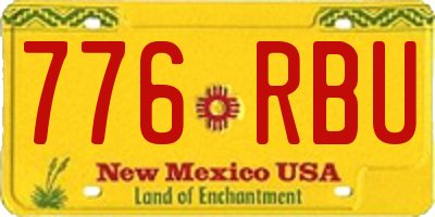 NM license plate 776RBU