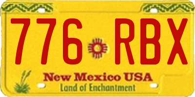 NM license plate 776RBX