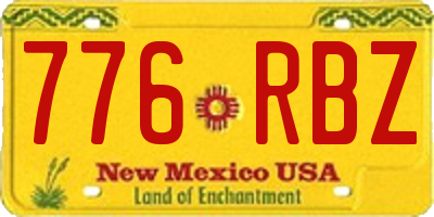 NM license plate 776RBZ