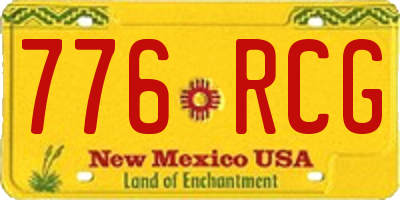 NM license plate 776RCG