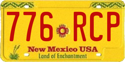 NM license plate 776RCP