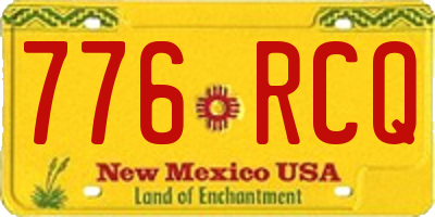 NM license plate 776RCQ