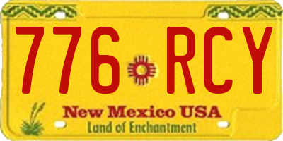 NM license plate 776RCY