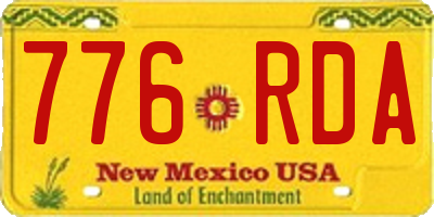 NM license plate 776RDA