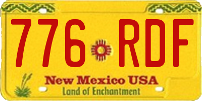 NM license plate 776RDF