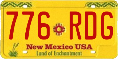 NM license plate 776RDG