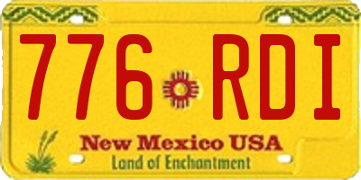 NM license plate 776RDI