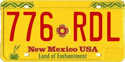 NM license plate 776RDL