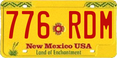 NM license plate 776RDM