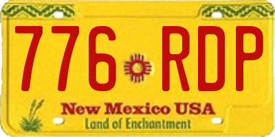 NM license plate 776RDP