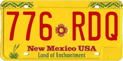 NM license plate 776RDQ