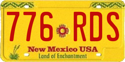 NM license plate 776RDS