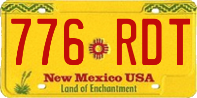 NM license plate 776RDT