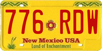 NM license plate 776RDW