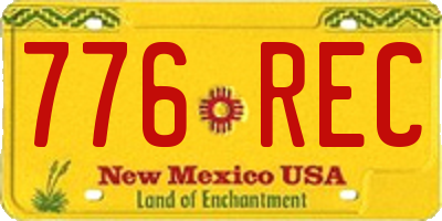 NM license plate 776REC