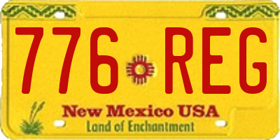 NM license plate 776REG