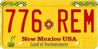 NM license plate 776REM