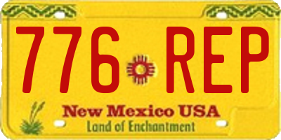 NM license plate 776REP