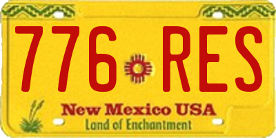 NM license plate 776RES