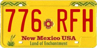 NM license plate 776RFH