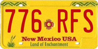 NM license plate 776RFS