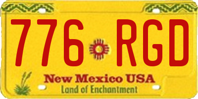 NM license plate 776RGD