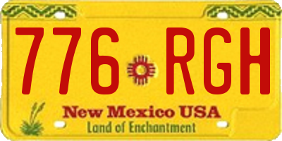 NM license plate 776RGH