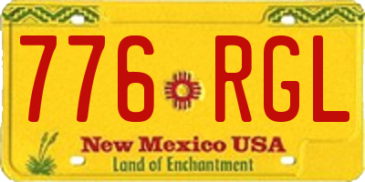 NM license plate 776RGL