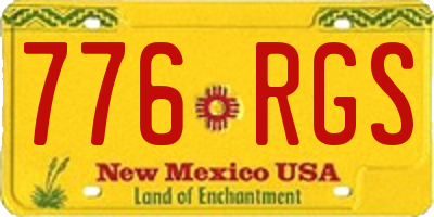 NM license plate 776RGS